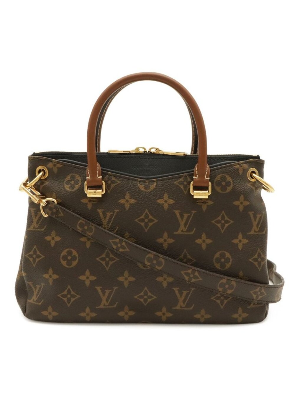 Louis Vuitton Monogram Pallas BB 2-Way Shoulder Bag Crossbody Noir Black Gold